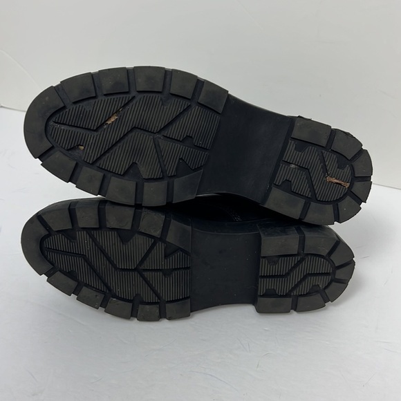 Madden Girl Gwinn Combat Boot Boots Black Leather Tie Up Fall 8 Short Lace Up - Picture 8 of 9